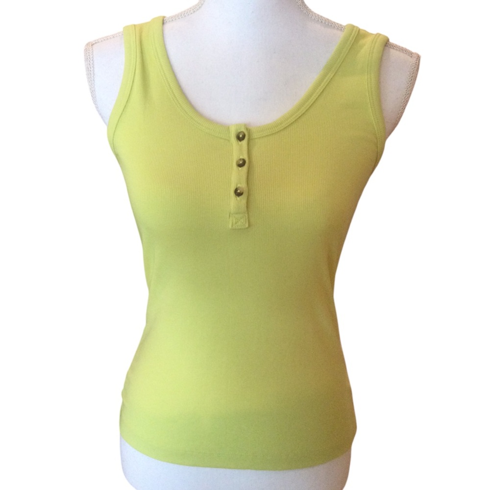 Joie Lime Green Sleeveless Tank Top Size Small